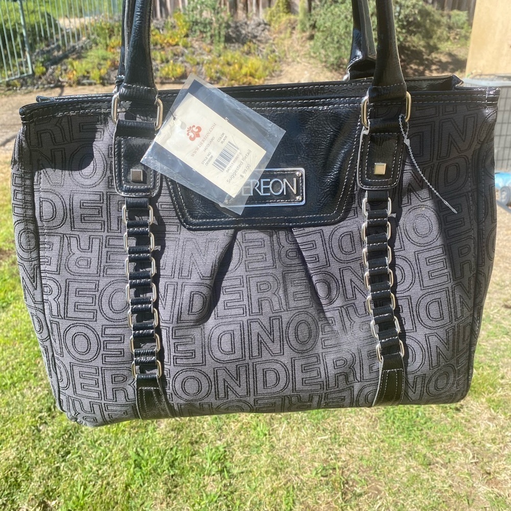 COPY - Dereon Large Gray and Black tote, NWT​